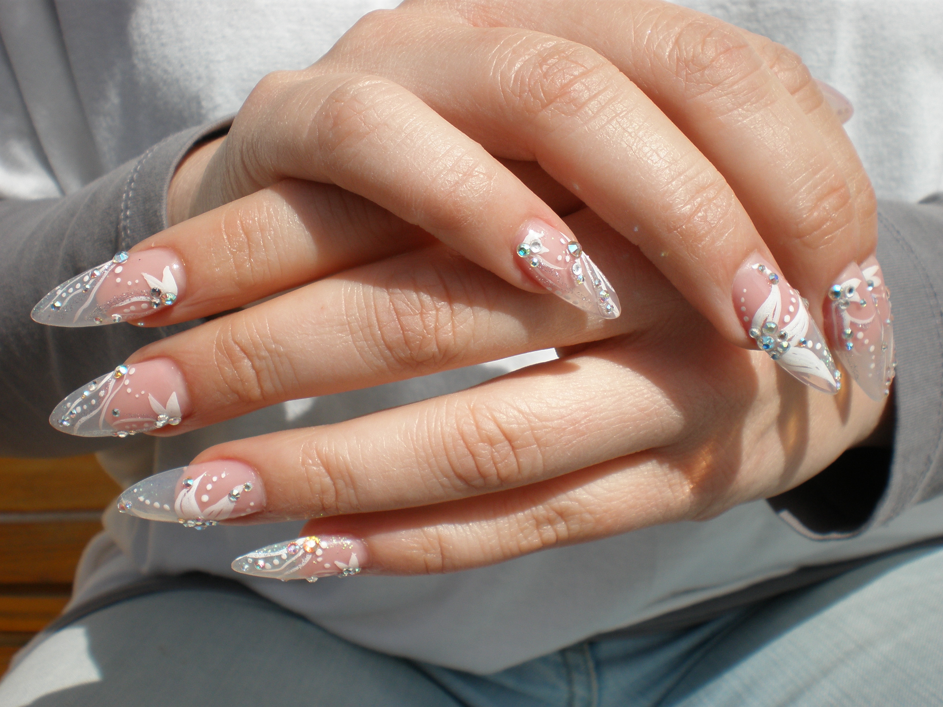 3. Crystal Accent Nails - wide 5